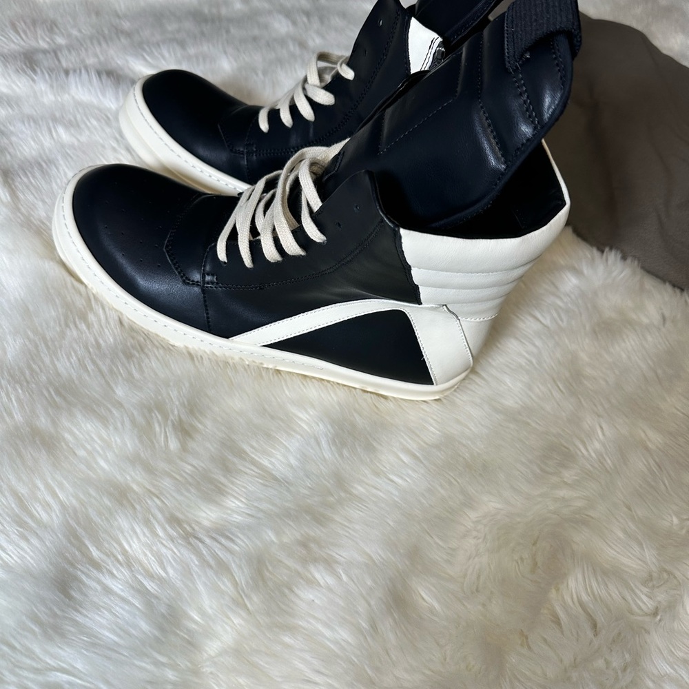 Rick Owens Black and White Sneakers